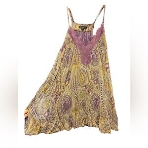 XXI PURPLE PAISLY STRAPPY DRESS